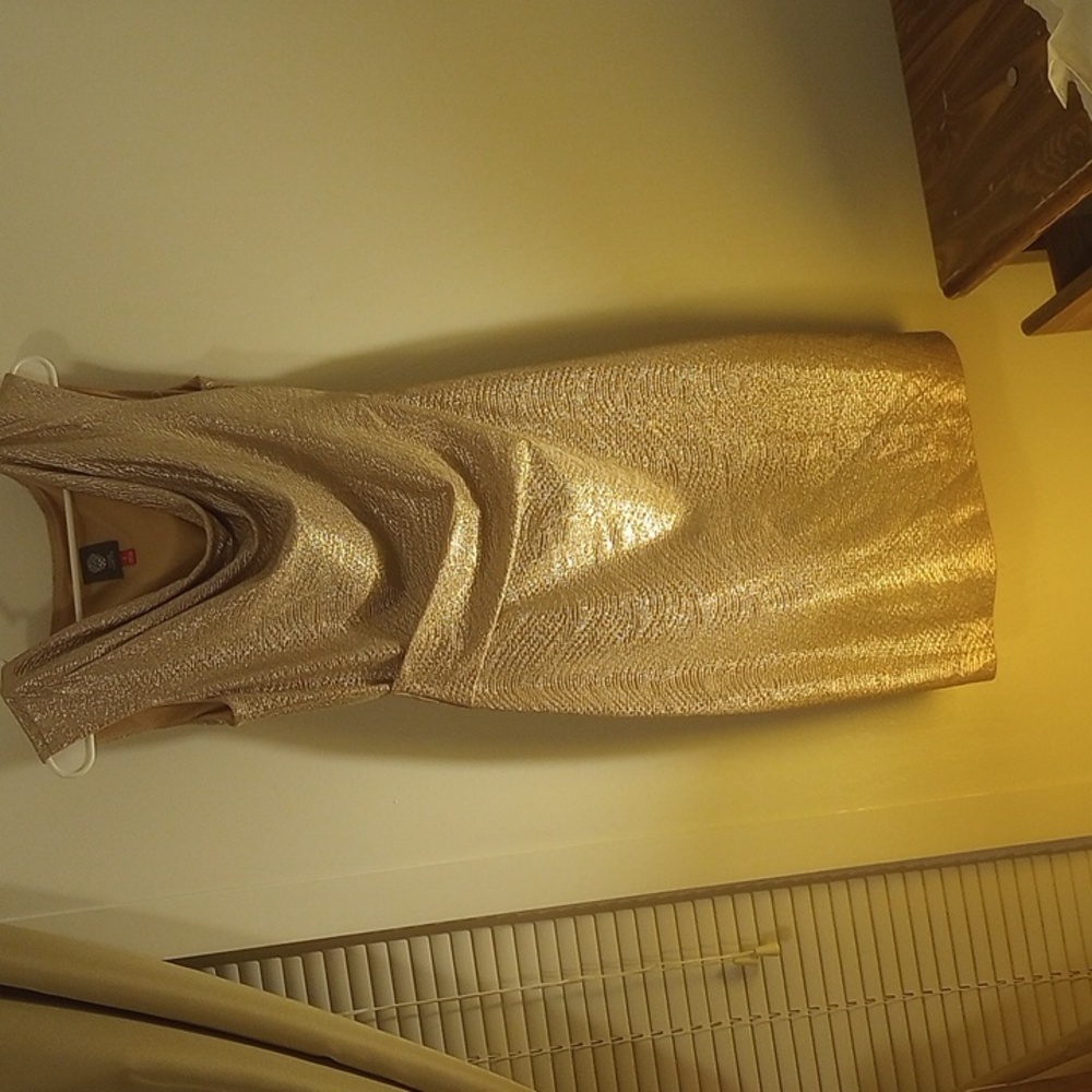 Vince Camuto Gold Evening Dress
